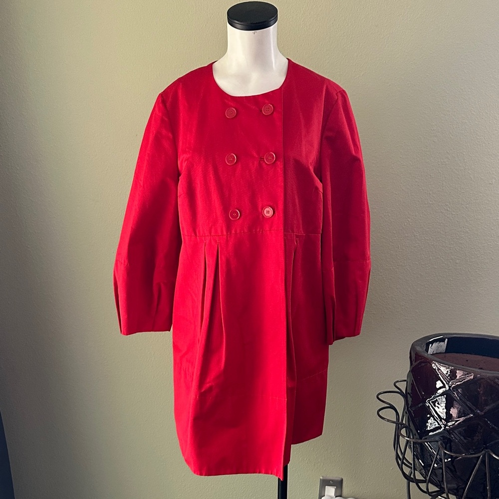 DKNYC Vibrant Red Long Sleeve Dress